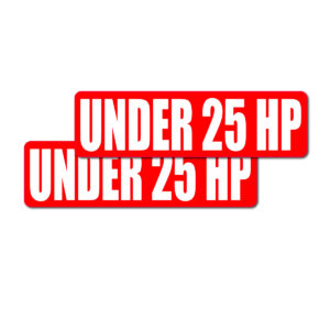 Under 25 HP Stickers