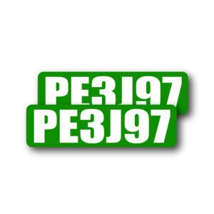 EIN CARB ARB Labels Decal Set for Off-Road and LSI Equipment (GREEN AND WHITE)